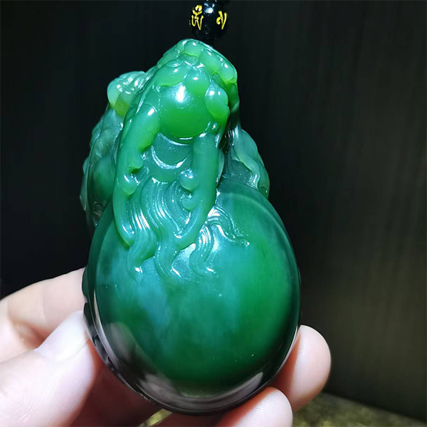 和田碧玉龙龟手把件-摆件/把件-和田玉商城-新疆视窗